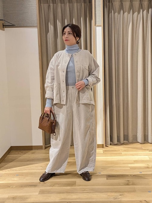 セール】先染めコーデュロイジャケット（ノーカラージャケット