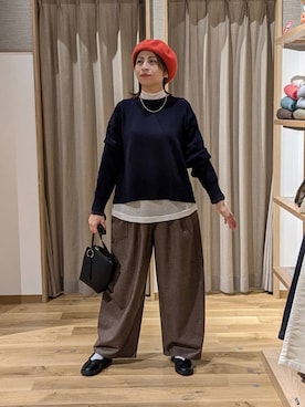 「アイテム（ネックレス）」を使った、emiclip1921さん（レディース・160cm・30代）の冬コーディネート