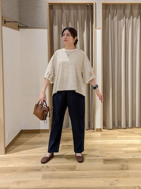 「studio CLIP（スタディオクリップ）のアイテム」を使った、emiclip1921さん（レディース・160cm）の春コーディネート