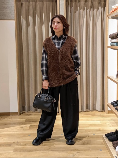 セール】5ゲージフェザーヤーンワイドジップベスト（ベスト）｜studio