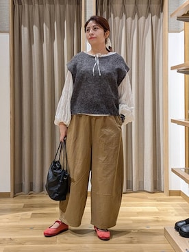 「アイテム（ヘアアクセサリー、ベージュ系）」を使った、emiclip1921さん（レディース・160cm）の秋コーディネート