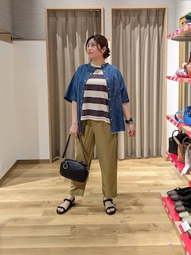 「studio CLIP（スタディオクリップ）のアイテム」を使った、emiclip1921さん（レディース・160cm）の夏コーディネート