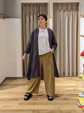 「studio CLIP（スタディオクリップ）のアイテム（トップス）」を使った、emiclip1921さん（レディース・160cm）の春コーディネート