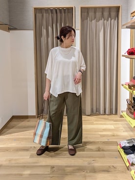 「studio CLIP（スタディオクリップ）のアイテム（トップス）」を使った、emiclip1921さん（レディース・160cm）の春コーディネート