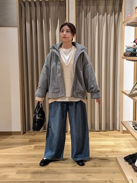 「アイテム（ヘアアクセサリー）」を使った、emiclip1921さん（レディース・160cm・30代）の冬コーディネート