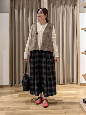 「アイテム（ヘアアクセサリー、ブラウン系）」を使った、emiclip1921さん（レディース・160cm）の秋コーディネート
