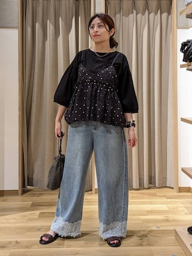 「studio CLIP（スタディオクリップ）のアイテム」を使った、emiclip1921さん（レディース・160cm）の夏コーディネート