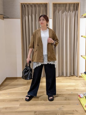 「studio CLIP（スタディオクリップ）のアイテム（シューズ）」を使った、emiclip1921さん（レディース・160cm）の春コーディネート