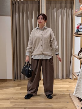 「アイテム（カーディガン/ボレロ）」を使った、emiclip1921さん（レディース・160cm・30代）の冬コーディネート