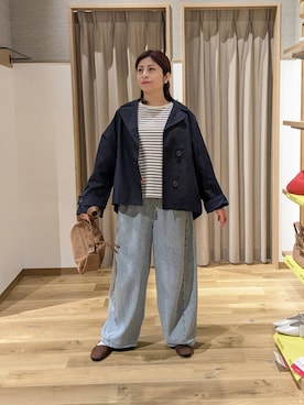 「studio CLIP（スタディオクリップ）のアイテム（ジャケット/アウター）」を使った、emiclip1921さん（レディース・160cm）の春コーディネート