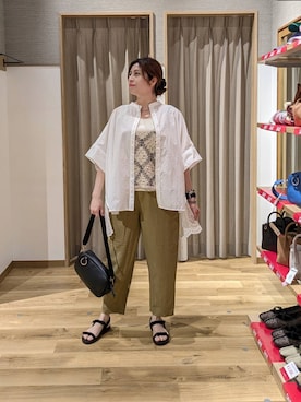「studio CLIP（スタディオクリップ）のアイテム」を使った、emiclip1921さん（レディース・160cm）の夏コーディネート