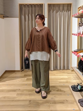 「studio CLIP（スタディオクリップ）のデザインチェーンネックレス（ネックレス、その他）」を使った、emiclip1921さん（レディース・160cm）の夏コーディネート