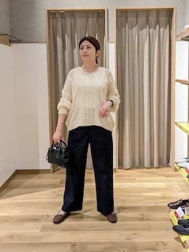 「studio CLIP（スタディオクリップ）のアイテム（パンツ）」を使った、emiclip1921さん（レディース・160cm）の春コーディネート