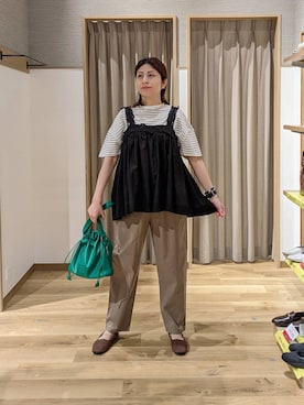 「studio CLIP（スタディオクリップ）のアイテム」を使った、emiclip1921さん（レディース・160cm）の春コーディネート