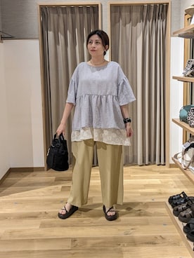 「studio CLIP（スタディオクリップ）のアイテム」を使った、emiclip1921さん（レディース・160cm）の夏コーディネート