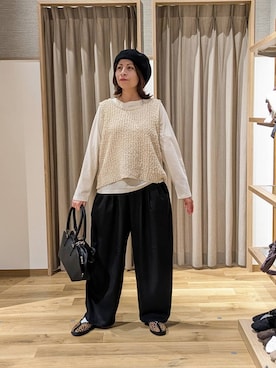 「studio CLIP（スタディオクリップ）のアイテム（ハンチング/ベレー帽）」を使った、emiclip1921さん（レディース・160cm）の冬コーディネート