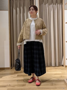 「アイテム（シュシュ）」を使った、emiclip1921さん（レディース・160cm）の秋コーディネート