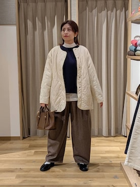 「アイテム（ブルゾン）」を使った、emiclip1921さん（レディース・160cm・30代）の冬コーディネート