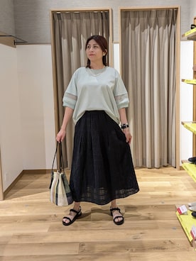 「studio CLIP（スタディオクリップ）のアイテム（シューズ）」を使った、emiclip1921さん（レディース・160cm）の春コーディネート