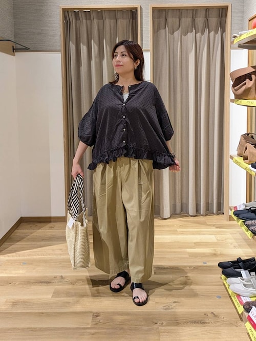 パンツ cher_ange_ セール】軽らくタックギャザーパンツ[プチ・プラスサイズあり]（その他