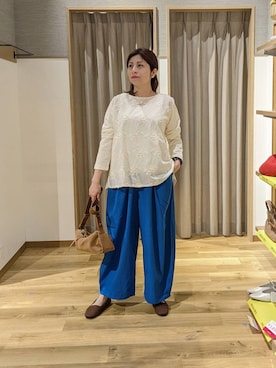 「studio CLIP（スタディオクリップ）のアイテム（バッグ）」を使った、emiclip1921さん（レディース・160cm）の春コーディネート