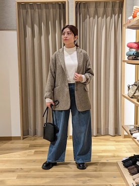 「アイテム（シュシュ）」を使った、emiclip1921さん（レディース・160cm）の冬コーディネート