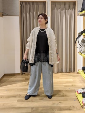 「studio CLIP（スタディオクリップ）のアイテム（シューズ）」を使った、emiclip1921さん（レディース・160cm）の春コーディネート