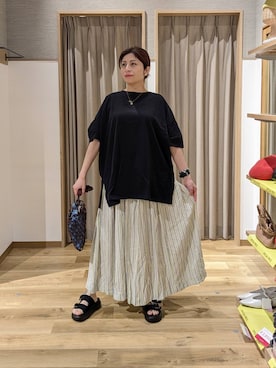 「studio CLIP（スタディオクリップ）のアイテム（トップス）」を使った、emiclip1921さん（レディース・160cm）の春コーディネート