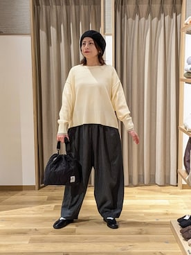 「studio CLIP（スタディオクリップ）のアイテム（ハンチング/ベレー帽）」を使った、emiclip1921さん（レディース・160cm）の冬コーディネート