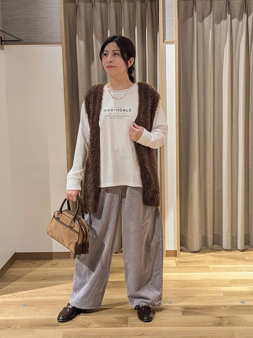 セール】5ゲージフェザーヤーンワイドジップベスト（ベスト）｜studio