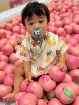 「アイテム（ママ＆ベビー）」を使った、M&Oさん（キッズ・60cm）の秋コーディネート