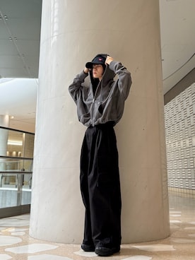 「アイテム（パーカー）」を使った、mahiru245687さん（レディース・155cm）の秋コーディネート