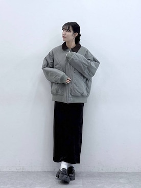 「アイテム（ダウンジャケット/コート）」を使った、moemistyleさん（レディース・170cm）の秋コーディネート