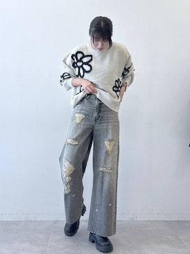 「RAGEBLUE（レイジブルー）のアイテム（ブーツ）」を使った、moemistyleさん（レディース・170cm）の冬コーディネート