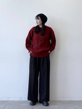 「RAGEBLUE（レイジブルー）のアイテム（帽子）」を使った、moemistyleさん（レディース・170cm）の秋コーディネート