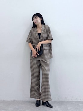 「アイテム（テーラードジャケット）」を使った、moemistyleさん（レディース・170cm）の夏コーディネート