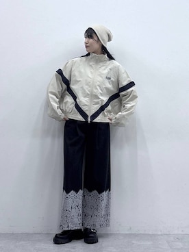 「RAGEBLUE（レイジブルー）の抗菌・防臭/トラックソール厚底コインローファー（ローファー、その他）」を使った、moemistyleさん（レディース・170cm）の冬コーディネート