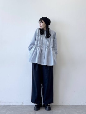 「RAGEBLUE（レイジブルー）のアイテム（帽子）」を使った、moemistyleさん（レディース・170cm）の秋コーディネート