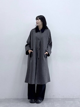 「RAGEBLUE（レイジブルー）のアイテム（ステンカラーコート）」を使った、moemistyleさん（レディース・170cm）の秋コーディネート