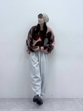 「RAGEBLUE（レイジブルー）のアイテム（帽子）」を使った、moemistyleさん（レディース・170cm）の秋コーディネート