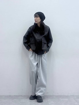 「RAGEBLUE（レイジブルー）のアイテム（帽子）」を使った、moemistyleさん（レディース・170cm）の秋コーディネート