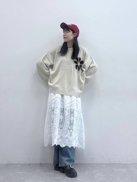 「RAGEBLUE（レイジブルー）のアイテム（帽子）」を使った、moemistyleさん（レディース・170cm）の秋コーディネート