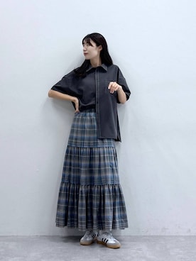 「RAGEBLUE（レイジブルー）のアイテム（スカート）」を使った、moemistyleさん（レディース・170cm）の夏コーディネート