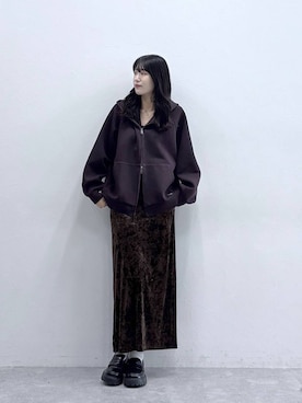 「アイテム（パーカー）」を使った、moemistyleさん（レディース・170cm）の秋コーディネート