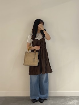 「RODE SKO（ロデスコ）のアイテム」を使った、はなさん（レディース・156cm）の春コーディネート