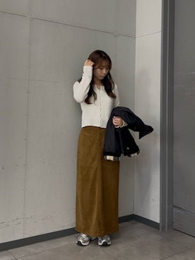 「KBF（ケイビーエフ）のアイテム（スカート）」を使った、はなさん（レディース・156cm）の秋コーディネート