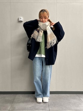 「アイテム（ステンカラーコート）」を使った、はなさん（レディース・156cm）の秋コーディネート