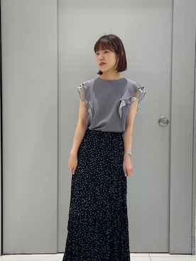 「ドットスカート」｜ayane01100212さん（レディース・158cm）の夏コーディネート