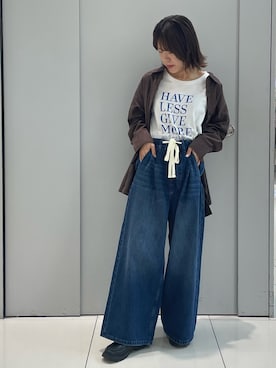 「URBAN RESEARCH（アーバンリサーチ）のスエードライクルーズシャツ（シャツ/ブラウス）」を使った、ayane01100212さん（レディース・158cm）の夏コーディネート