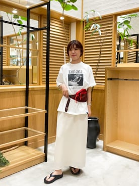 「URBAN RESEARCH（アーバンリサーチ）の別注/Disney/プリントT-SHIRTS（Tシャツ/カットソー、その他）」を使った、ayane01100212さん（レディース・158cm）の夏コーディネート